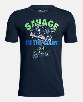 Boys' UA Savage On The Court T-Shirt 2 Colors $20