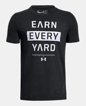 Boys' UA Earn Every Yard T-Shirt 1 Color $20