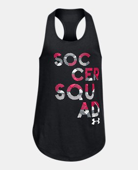 Girls' UA Soccer Squad Tank 1 Color $25