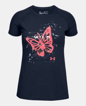 Girls' UA A Wild Heart T-Shirt 1 Color Available $20