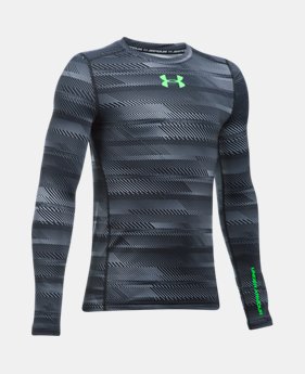 Boys' ColdGear® Armour Printed Crew 3 Colors $26.99