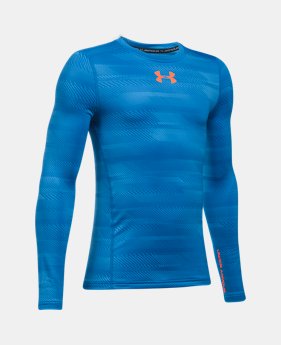 New Arrival Boys' ColdGear® Armour Printed Crew 1 Color $44.99