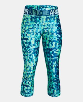 Girls' HeatGear® Armour Printed Capris 5 Colors $35