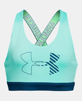 Girls' HeatGear® Armour Graphic Bra 1 Color $25