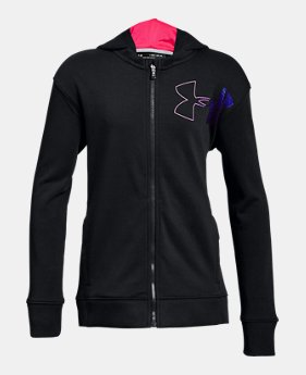 Girls' UA Microthread Terry Full Zip Hoodie 2 Colors $50