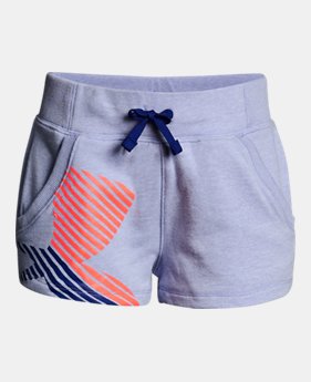 Girls' UA Microthread Terry Shorts FREE U.S. SHIPPING 2 Colors Available $30