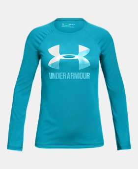 Girls' UA Big Logo Long Sleeve 1 Color Available $25