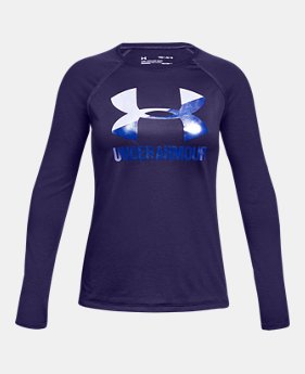 Girls' UA Big Logo Long Sleeve 2 Colors Available $25