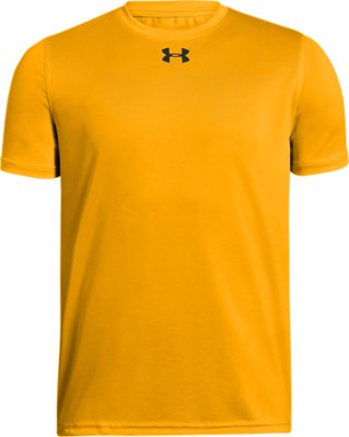 Under Armour steeltown gold yellow logo athletic shirt NWT boys' S YSM small 