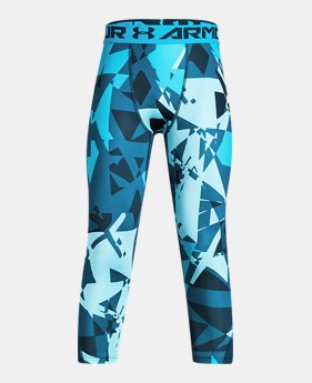 New to Outlet Boys' HeatGear® Armour ¾ Printed Leggings 1 Color Available $26.24