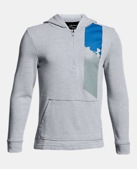 Boys' UA Microthread Terry ¼ Zip Hoodie 2 Colors $45