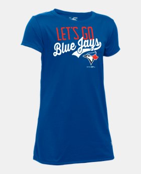 Girls' Toronto Blue Jays UA Tech™ T-Shirt 1 Color Available $24.99