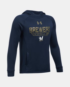Boys' Milwaukee Brewers UA Techâ„¢ Hoodie 1 Color $49.99