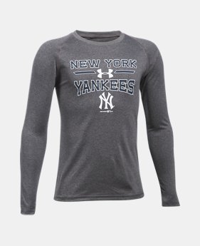Boys' New York Yankees UA Techâ„¢ Long Sleeve T-Shirt 1 Color $29.99