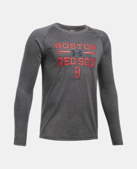 Boys' Boston Red Sox UA Techâ„¢ Long Sleeve T-Shirt 1 Color $29.99