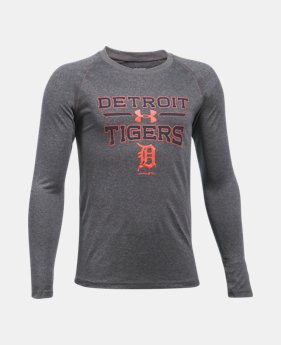 Boys' Detroit Tigers UA Techâ„¢ Long Sleeve T-Shirt 1 Color $22.99