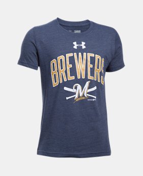 Boys' Milwaukee Brewers Tri-Blend T-Shirt 1 Color Available $24.99