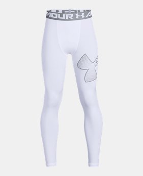 New Arrival Boys' HeatGear® Armour Logo Leggings FREE U.S. SHIPPING 1 Color Available $34.99