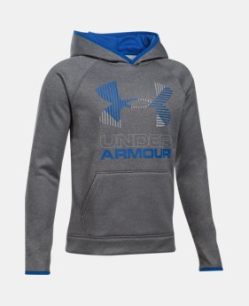 Boys' Armour Fleece® Solid Big Logo Hoodie 3 Colors $37.49