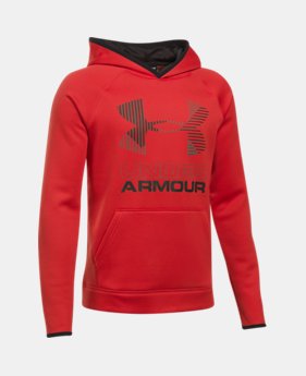 Boys' Armour Fleece® Solid Big Logo Hoodie 8 Colors $26.99