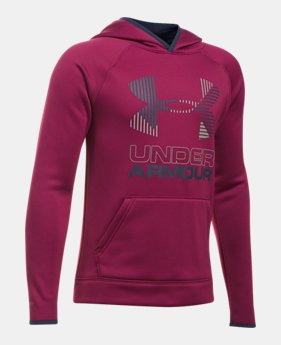 Boys' Armour Fleece® Solid Big Logo Hoodie 2 Colors Available $26.99 to $33.99