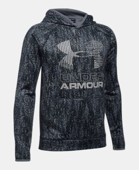 Boys' Armour Fleece® Printed Big Logo Hoodie 1 Color Available $26.99 to $31.49