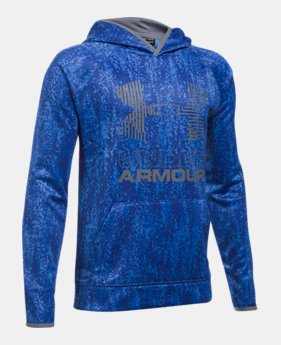 Boys' Armour Fleece® Printed Big Logo Hoodie 3 Colors Available $26.99 to $31.49