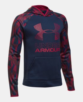 Boys' Armour® Fleece Printed Big Logo Hoodie 2 Colors $44.99