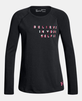Girls' UA Believe In Your Selfie Long Sleeve 1 Color Available $19.99
