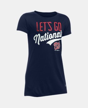 Girls' Washington Nationals UA Techâ„¢ T-Shirt 1 Color $24.99