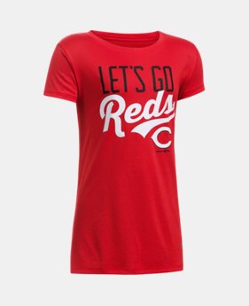 Girls' Cincinnati Reds UA Tech™ T-Shirt 1 Color $24.99