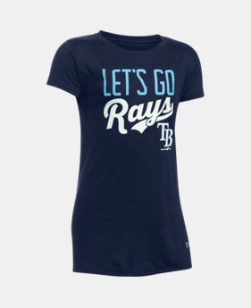 Girls' Tampa Bay Rays UA Tech™ T-Shirt 1 Color $24.99