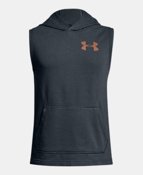 Boys' UA Microthread Terry Sleeveless Hoodie 2 Colors $35