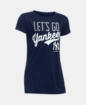 Girls' New York Yankees UA Techâ„¢ T-Shirt 1 Color $24.99