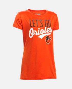 New Arrival Girls' Baltimore Orioles UA Tech™ T-Shirt 1 Color Available $24.99