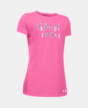 Girls' UA Holiday Sleigh All Day T-Shirt 1 Color $11.24