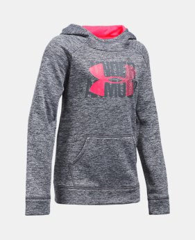 Girls' UA Armour® Fleece Big Logo Printed Hoodie 2 Colors $44.99