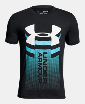 Boys' UA Vertical Logo T-Shirt 1 Color $20