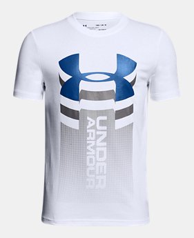 Boys' UA Vertical Logo T-Shirt 1 Color $20