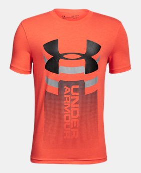 Boys' UA Vertical Logo T-Shirt 1 Color $20