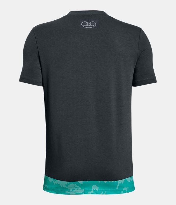 Boys' UA Knock The Hustle T-Shirt, ANTHRACITE,