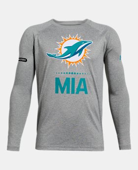 New Arrival Boys' NFL Combine Authentic UA Tech™ Lockup Long Sleeve T-Shirt 1 Color Available $35