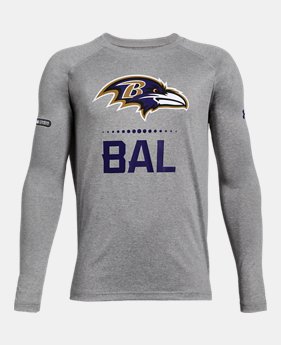 New Arrival Boys' NFL Combine Authentic UA Tech™ Lockup Long Sleeve T-Shirt 27 Colors Available $35