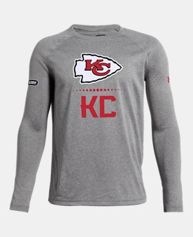 New Arrival Boys' NFL Combine Authentic UA Tech™ Lockup Long Sleeve T-Shirt 1 Color Available $35