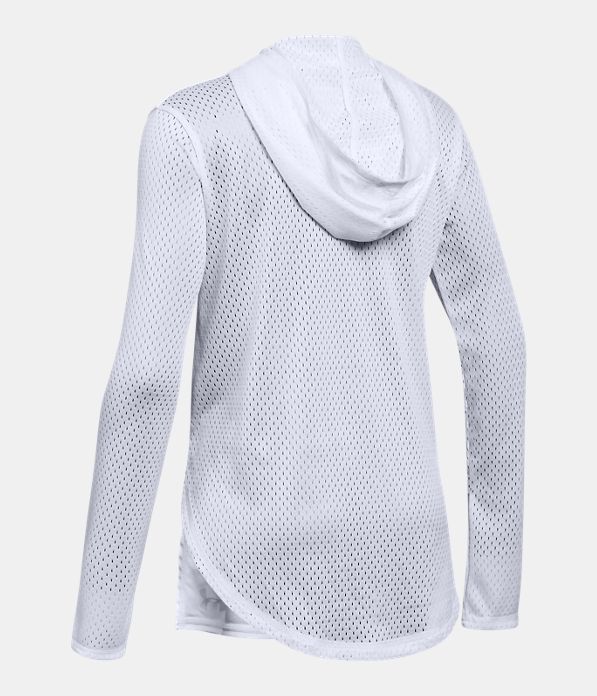 Girls UA Tech™ Varsity Hoodie, White,
