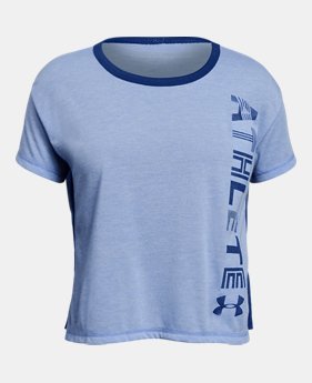 Girls' UA Athlete T-Shirt 2 Colors Available $16.8
