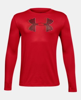 Boys' UA Tech™ Big Logo Long Sleeve 4 Colors $25