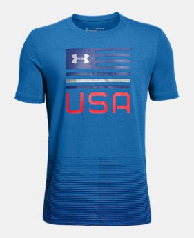 New Arrival Boys' UA Americana USA T-Shirt 1 Color $25