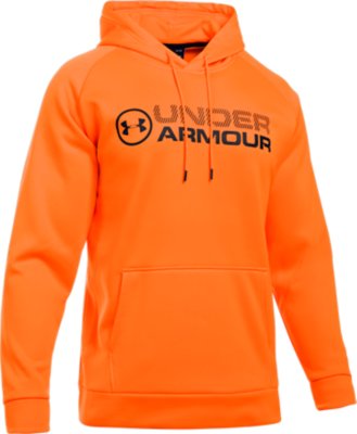 mens orange under armour hoodie