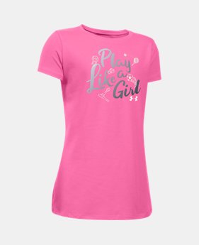 Girls' UA Play Like A Girl T-Shirt 1 Color $11.24